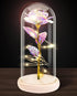 Galaxy Rose Flower for Women, Rainbow Forever Light Up Rose in A Glass Dome